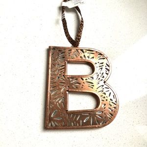 NWT Anthropologie metal letter B